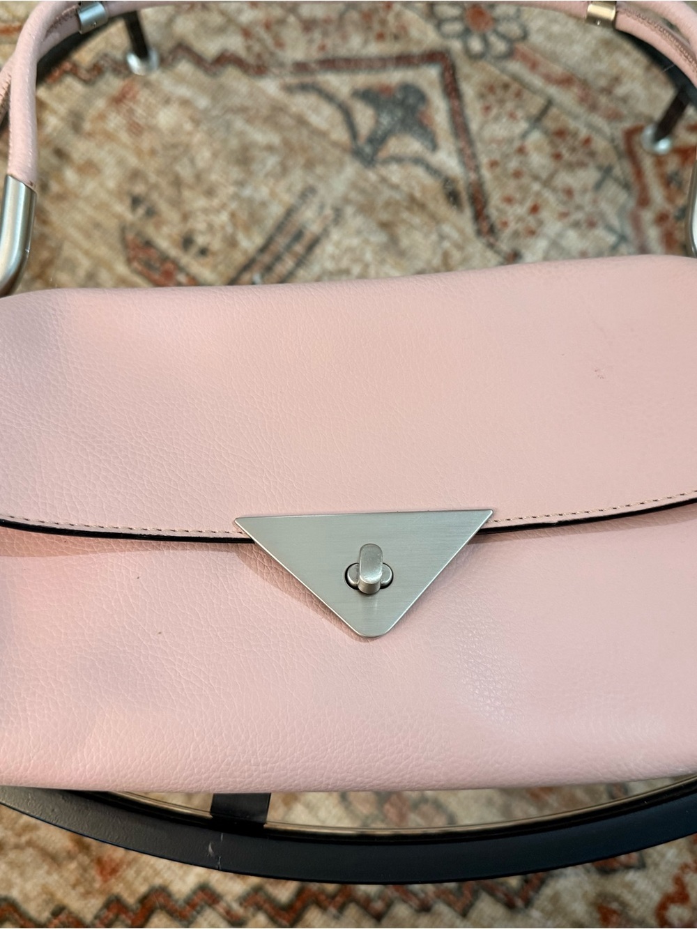 Stylish Pink Leather Y2K shoulder Bag